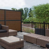 Freedom 6-ft Black Aluminum Privacy Frame