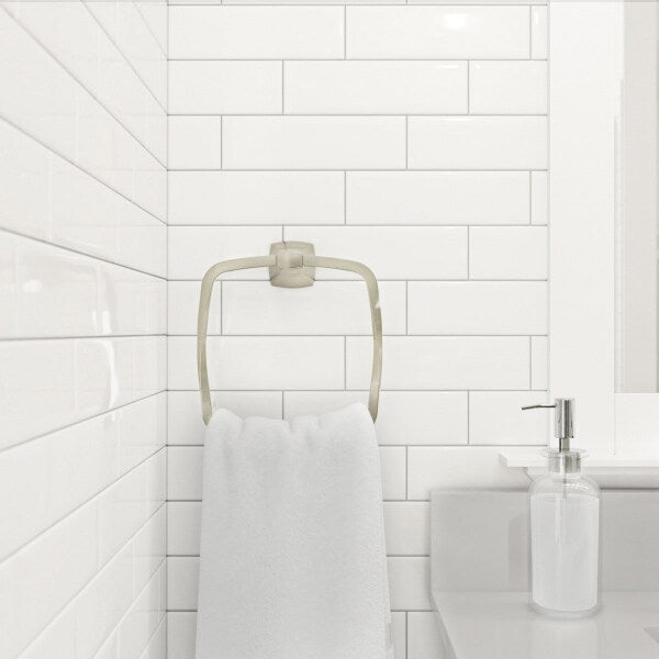 Delta Sawyer Satin Nickel Wall Mount Towel Ring
