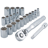 CRAFTSMAN 22-Piece 72-Tooth 1/4-in Drive Quick-Release Ratchet Set
