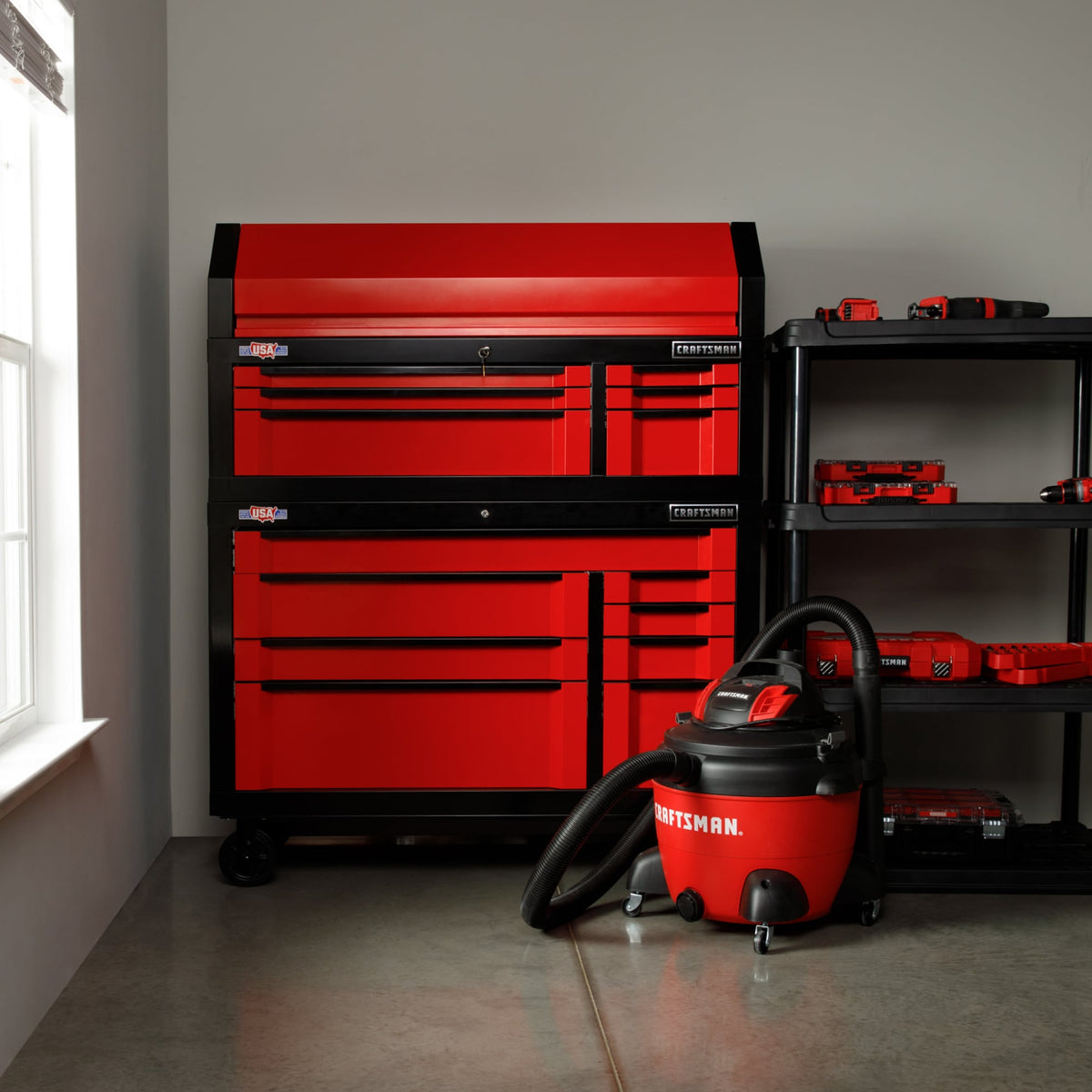 CRAFTSMAN 3000 Series 54-in W x 24.5-in H 6-Drawer Steel Tool Chest (Red)