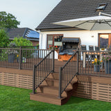 Freedom VersaRail Winchester 6-ft x 36-in Matte Bronze Aluminum Deck Stair Rail Kit