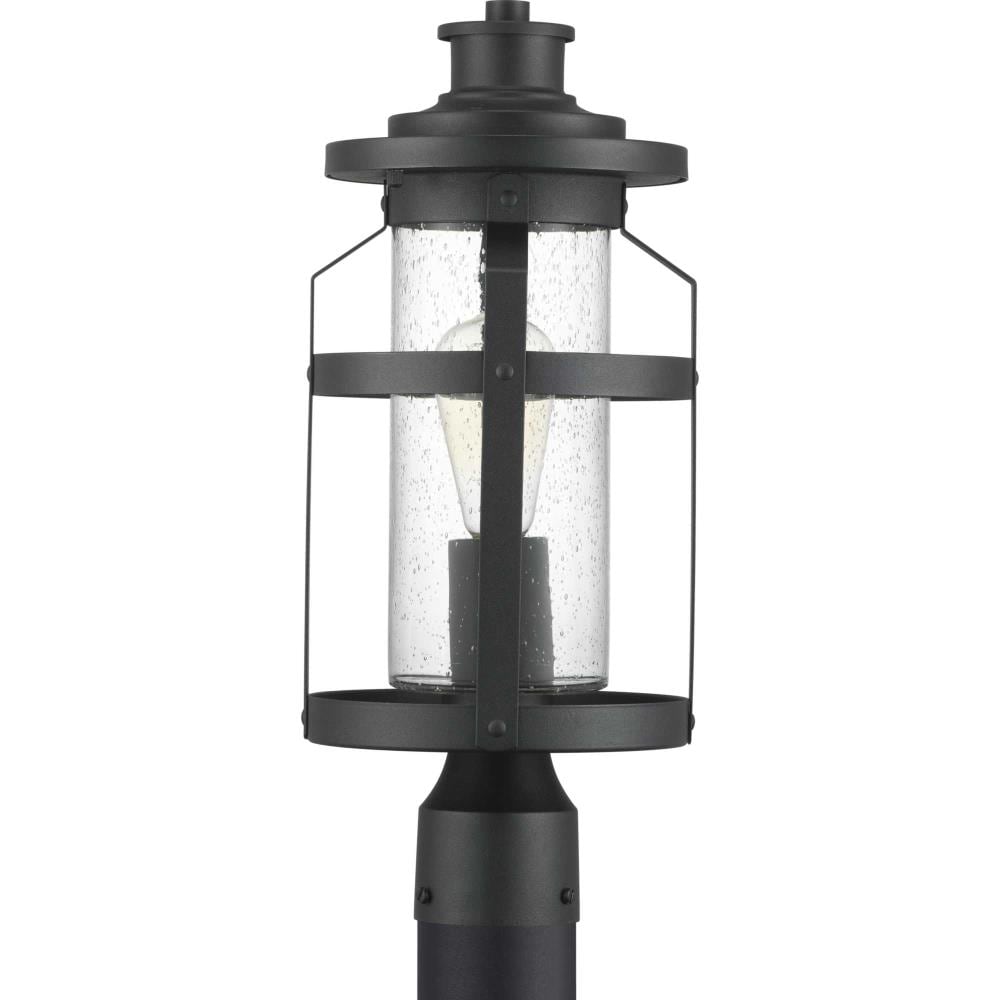 Progress Lighting Haslett 100-Watt 18-in Black Farmhouse Post Light