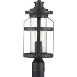 Progress Lighting Haslett 100-Watt 18-in Black Farmhouse Post Light