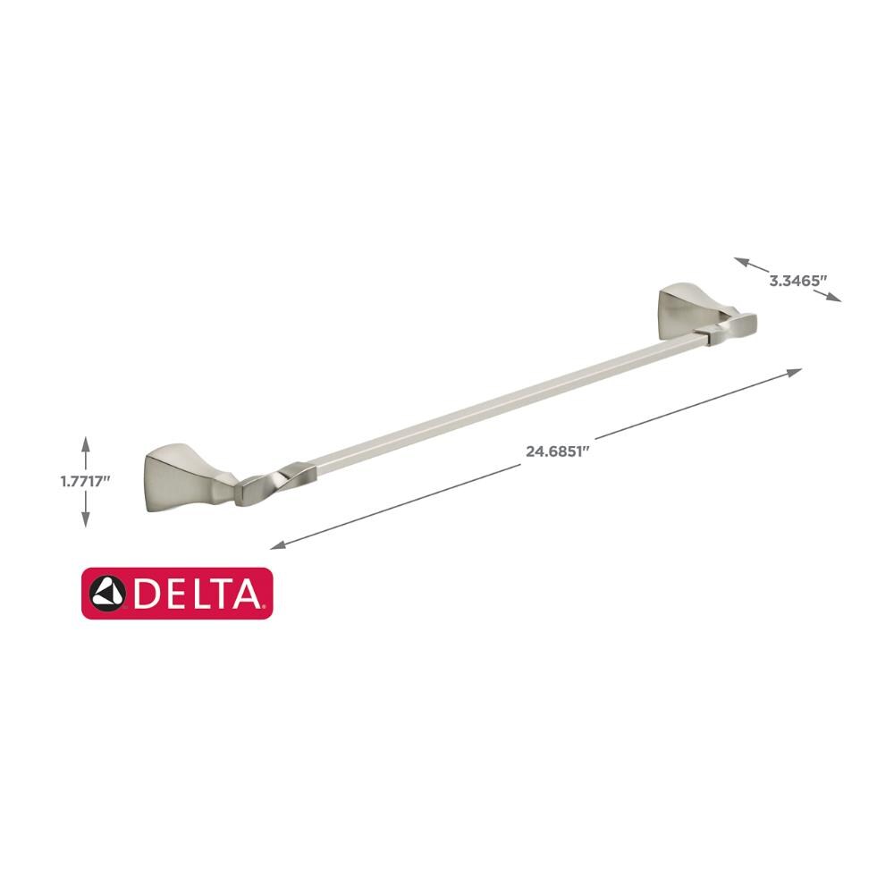 Delta Sawyer 18-in Satin Nickel Wall Mount Single Towel Bar