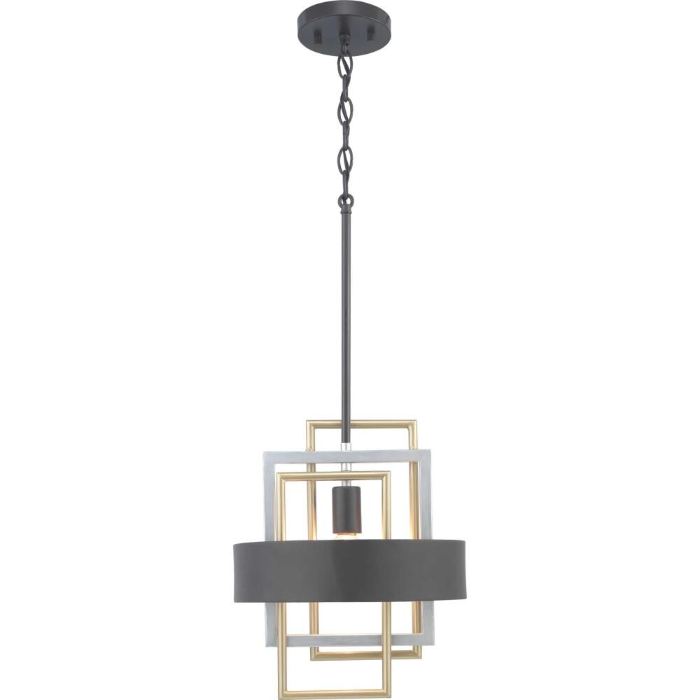 Progress Lighting Adagio 3-Light Matte Black Modern/Contemporary Geometric Medium Hanging Pendant Light