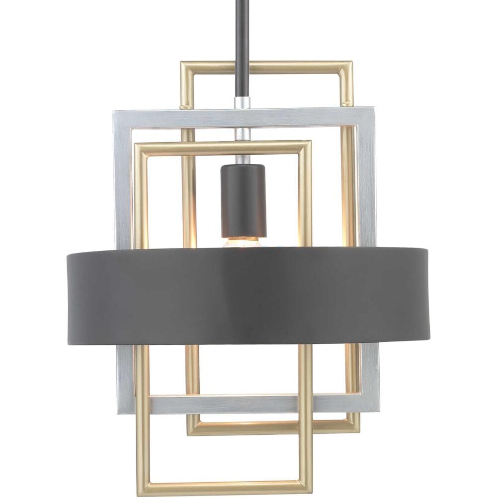 Progress Lighting Adagio 3-Light Matte Black Modern/Contemporary Geometric Medium Hanging Pendant Light