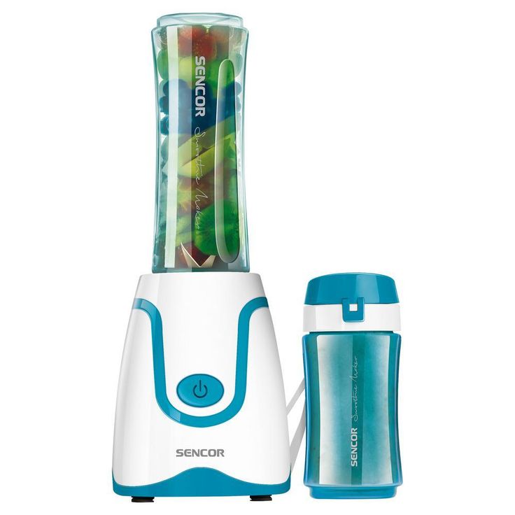 20 oz. Single Speed Turquoise Smoothie Blender with 2 Bottles