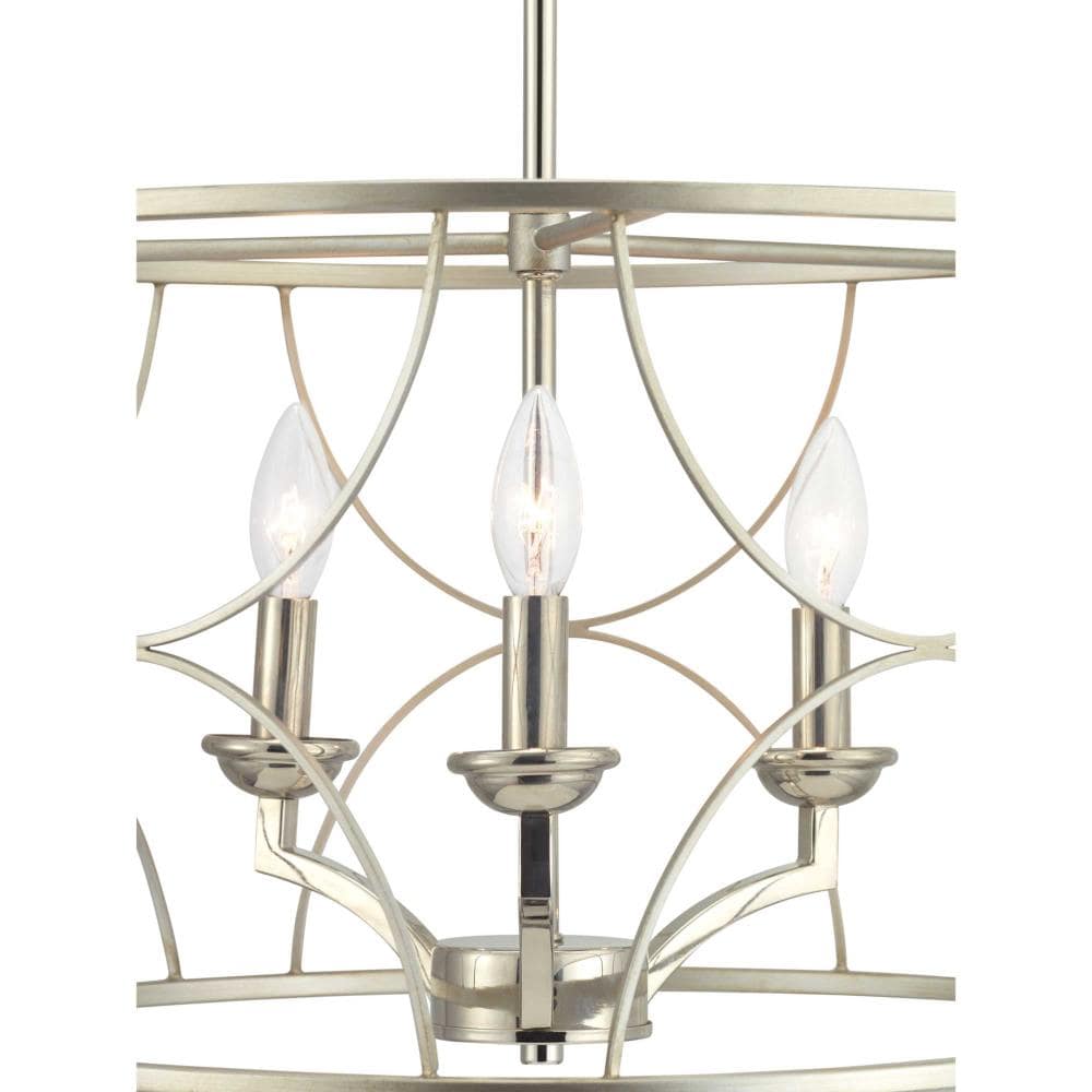 Progress Lighting Landree 3-Light Gray Traditional Chandelier