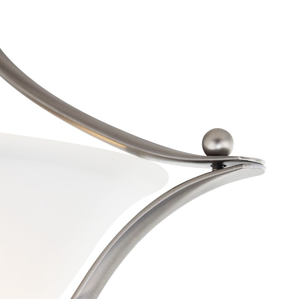 Portfolio 17.32-in Brushed Nickel Traditional Semi-Flush Mount Light