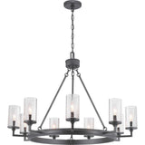 Progress Lighting Gresham 9-Light Black Transitional Chandelier