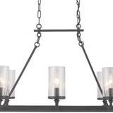 Progress Lighting Gresham 8-Light Black Transitional Chandelier