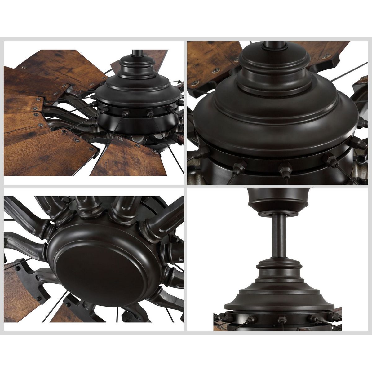 Progress Lighting Springer 60-in Architectural Bronze Indoor Ceiling Fan with Remote (12-Blade)