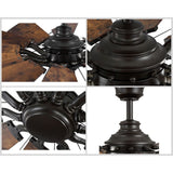 Progress Lighting Springer 60-in Architectural Bronze Indoor Ceiling Fan with Remote (12-Blade)