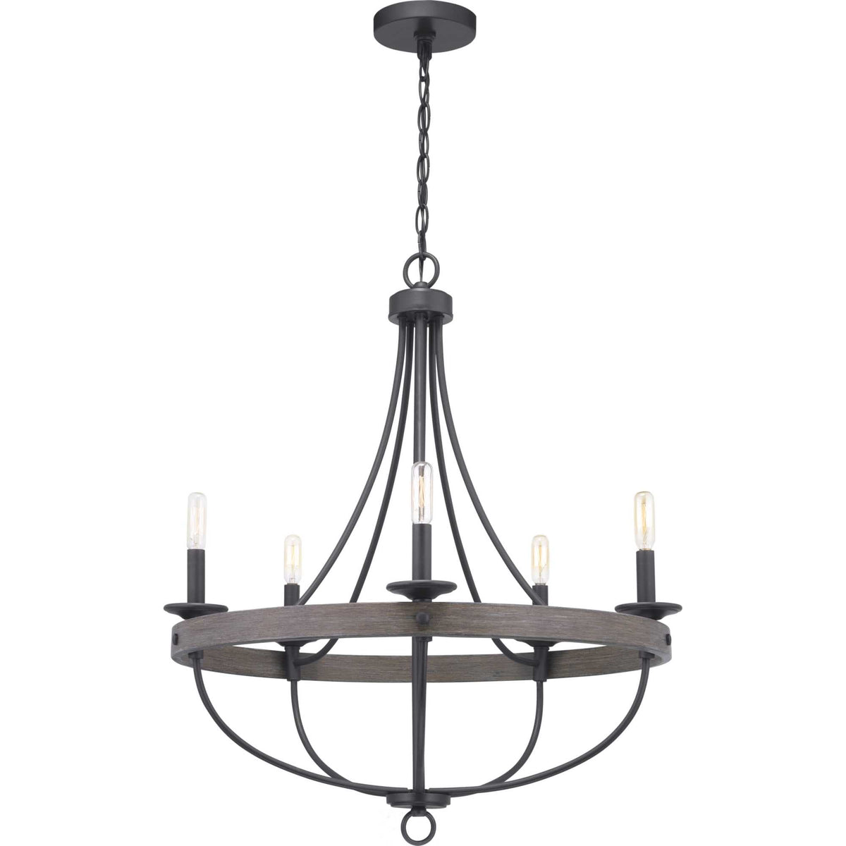 Progress Lighting Gulliver 5-Light Black Coastal Chandelier