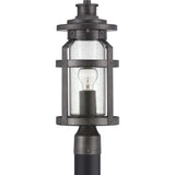 Progress Lighting Haslett 18-in Antique Pewter Farmhouse Outdoor Post Lantern, 100W Max
