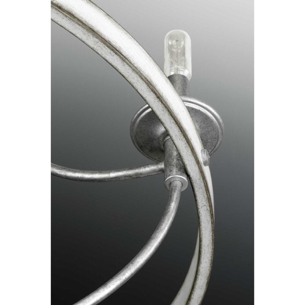 Progress Lighting Gulliver 8-Light Galvanized with Antique White Coastal Lantern Medium Hanging Pendant Light