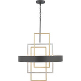 Progress Lighting Adagio 6-Light Black Modern/Contemporary Geometric Large Hanging Pendant Light