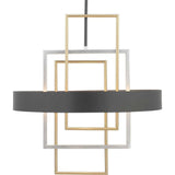Progress Lighting Adagio 6-Light Black Modern/Contemporary Geometric Large Hanging Pendant Light