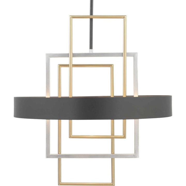 Progress Lighting Adagio 6-Light Black Modern/Contemporary Geometric Large Hanging Pendant Light