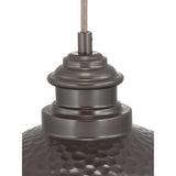 Progress Lighting Englewood Antique Bronze Farmhouse Dome Pendant Light, 12-in W x 8-in H