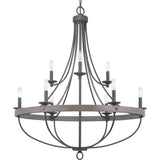 Progress Lighting Gulliver 9-Light Black Coastal Chandelier