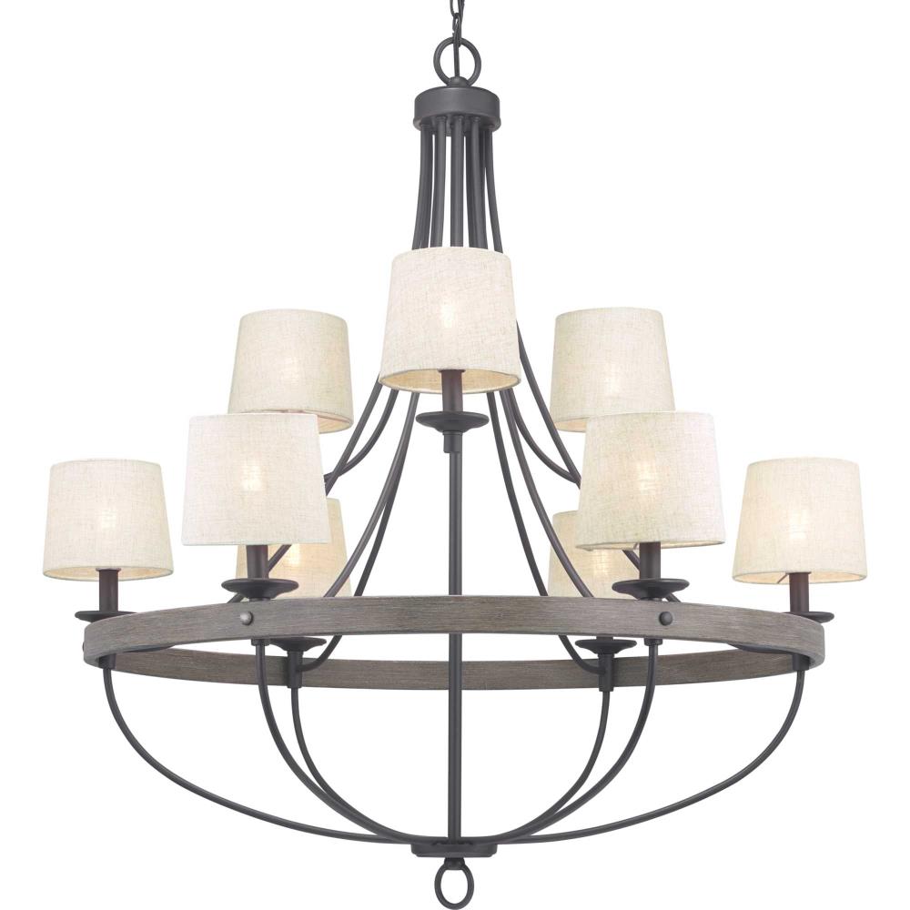 Progress Lighting Gulliver 9-Light Black Coastal Chandelier
