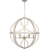 Progress Lighting Brandywine 6-Light Silver Ridge Transitional Globe Large Hanging Pendant Light
