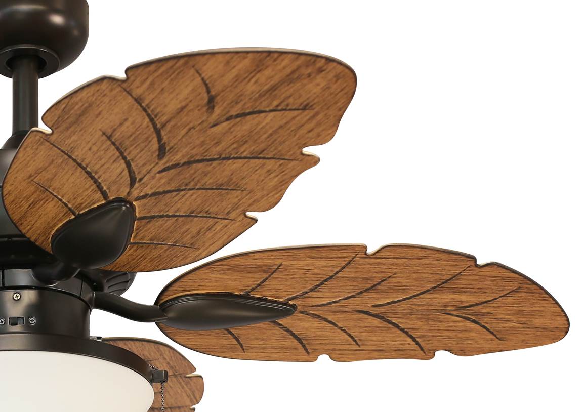 Harbor Breeze Waveport 52-in Weathered Bronze Indoor/Outdoor Ceiling Fan with Light Kit, 5 Blades