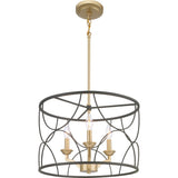 Progress Lighting Landree 3-Light Matte Black Traditional Chandelier