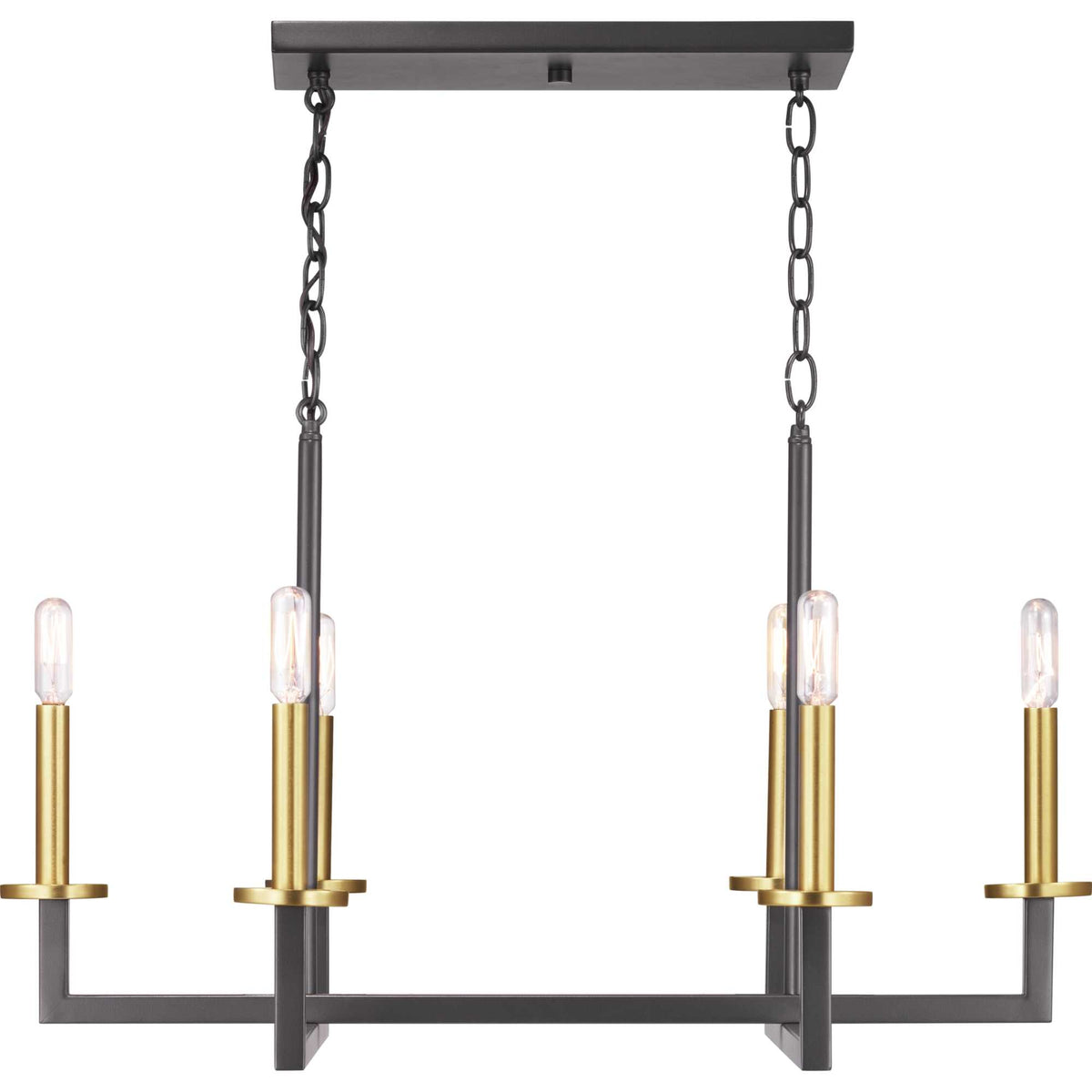 Progress Lighting Blakely 6-Light Black Modern/Contemporary Chandelier
