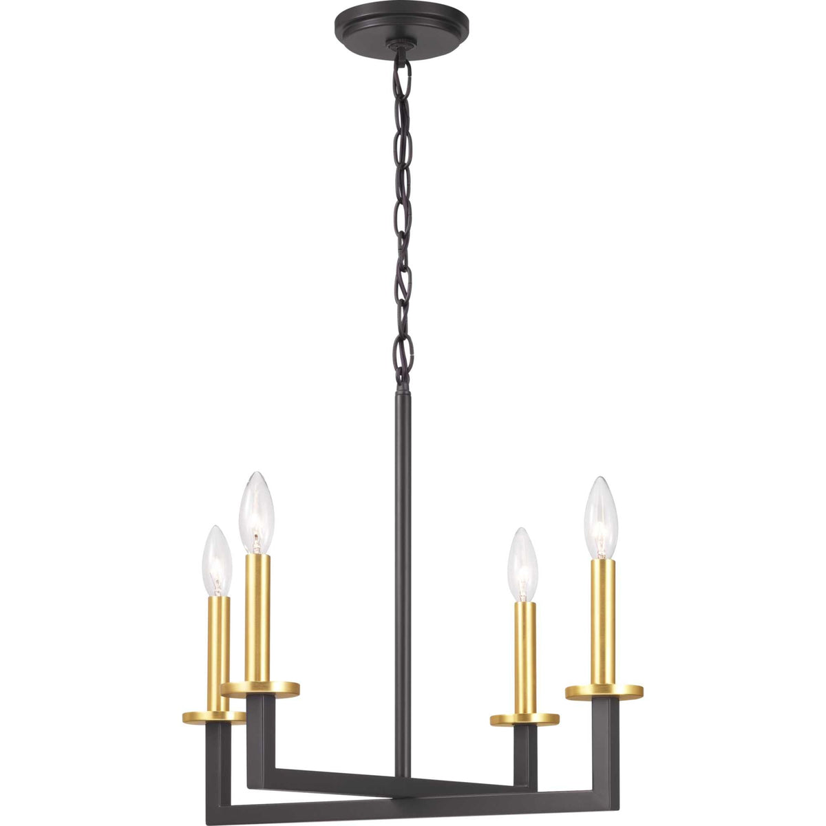 Progress Lighting Blakely 4-Light Black Modern/Contemporary Chandelier