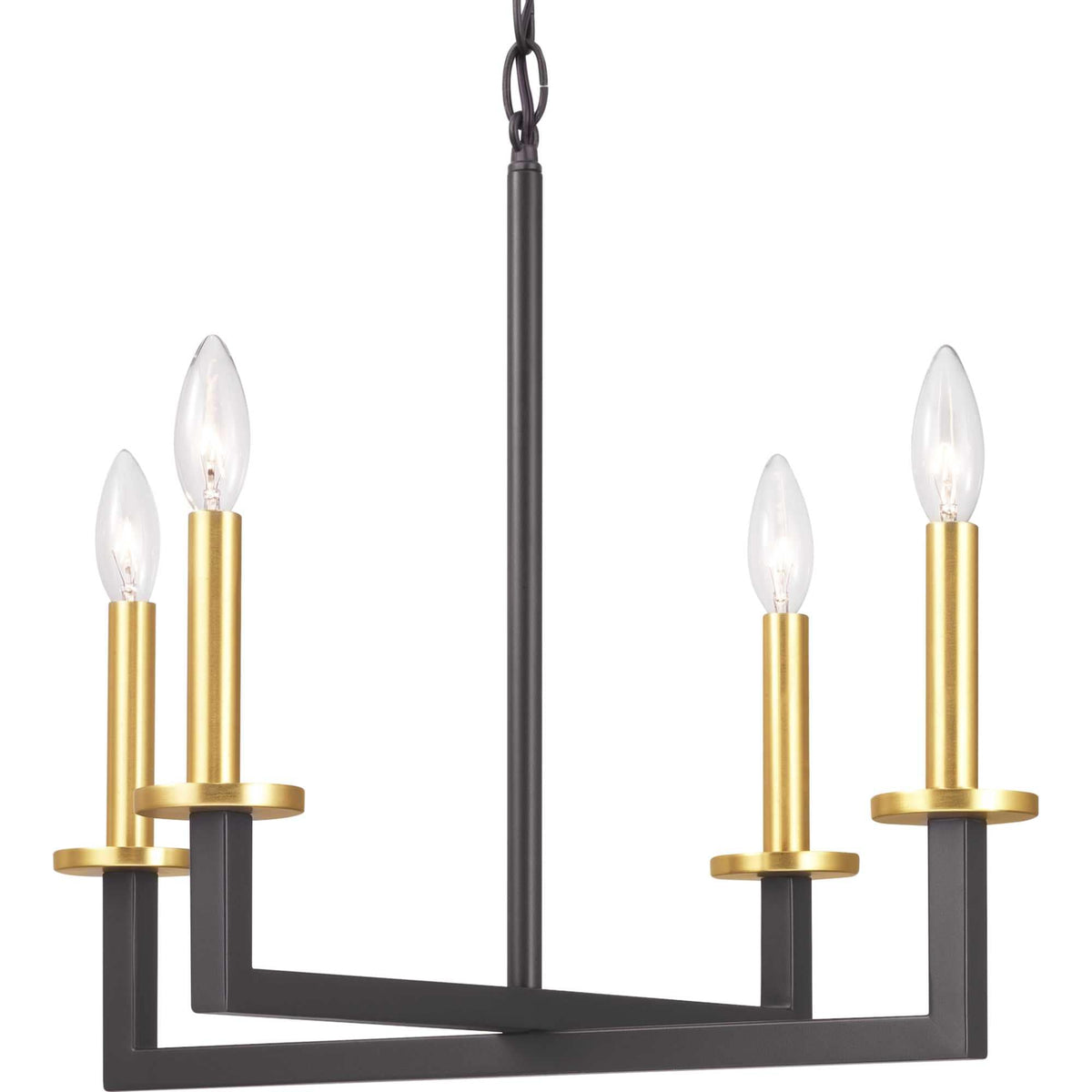 Progress Lighting Blakely 4-Light Black Modern/Contemporary Chandelier