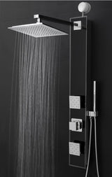 AKDY 35-in Black 2-Spray Shower Panel System