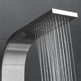 AKDY 39-in Brushed Stainless Steel Dual-Head 2-Spray Shower Panel System with 4-Way Diverter (Valve Included)