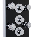 AKDY 52-in Black 8-Spray Shower Panel System