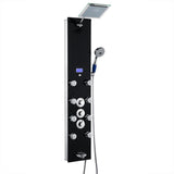 AKDY 52-in Black 8-Spray Shower Panel System