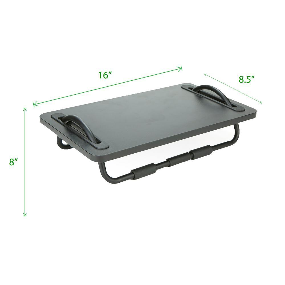 Black Metal Tilting Ergonomic Foot Rest with Smooth Surface and Adjustable Angles - Super Arbor