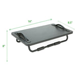 Black Metal Tilting Ergonomic Foot Rest with Smooth Surface and Adjustable Angles - Super Arbor