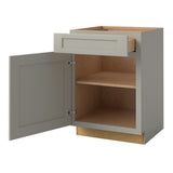 allen + roth Stonewall 18-in W x 34.5-in H x 24-in D Stone 1-Drawer Base Fully Assembled Cabinet (Flat Panel Shaker Style)