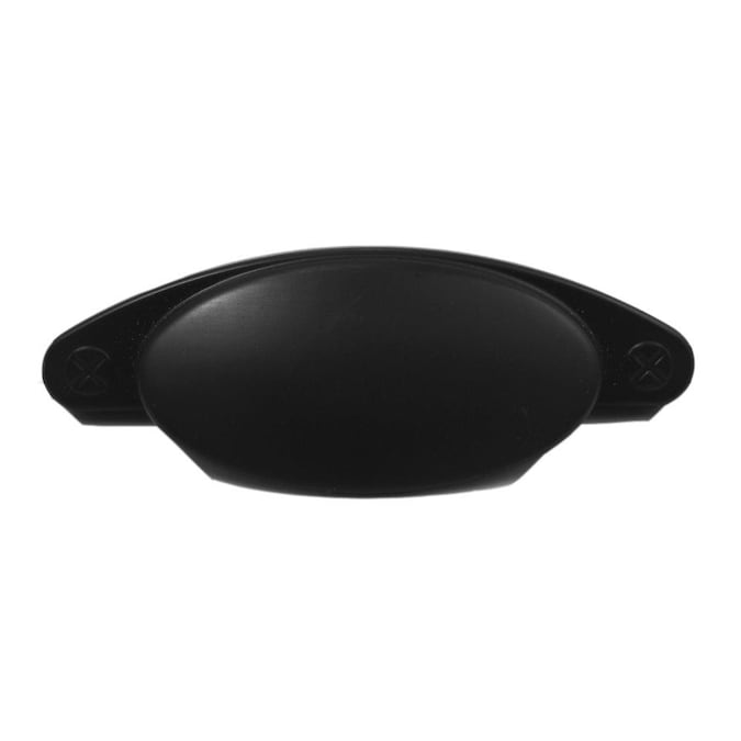 Rusticware Traditional 3-in (76mm) Center to Center Black Dual Mount Cylindrical Handle Drawer Pull