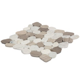 Satori Mixed Warm Blend 12-in x 12-in Honed Natural Stone Marble Pebble Floor and Wall Tile (9.6-sq ft/Carton)
