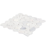 Satori 10-Pack Mixed White Marble 12-in x 12-in Honed Natural Stone Pebble Mosaic Floor and Wall Tile