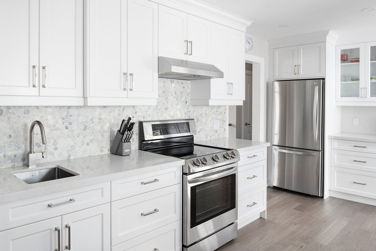 Satori 10-Pack Mixed White Marble 12-in x 12-in Honed Natural Stone Pebble Mosaic Floor and Wall Tile