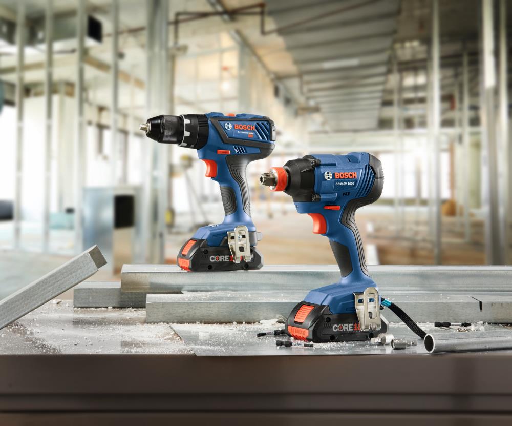 Bosch Core18V 2-Tool Cordless Combo Kit with Soft Case, Charger and (2) 4.0Ah Batteries