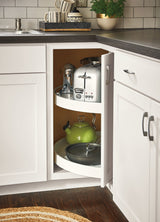 Diamond NOW Arcadia 36-in W x 35-in H x 23.75-in D White Lazy Susan Corner Base Fully Assembled Cabinet (Recessed Panel Shaker Style)