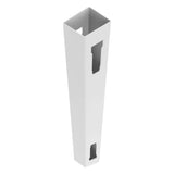 Freedom Emblem 8-ft H x 5-in W White Vinyl Line Fence Post (Unassembled)