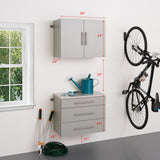 Prepac HangUps 30-in W x 72-in H Wood Composite Light Gray Wall-mount Utility Storage Cabinet