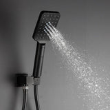 3-Spray with 2.5 GPM 10 in. 2 Functions Tub Wall Mount Dual Shower Heads in Spot in Matte Black (Valve Included)