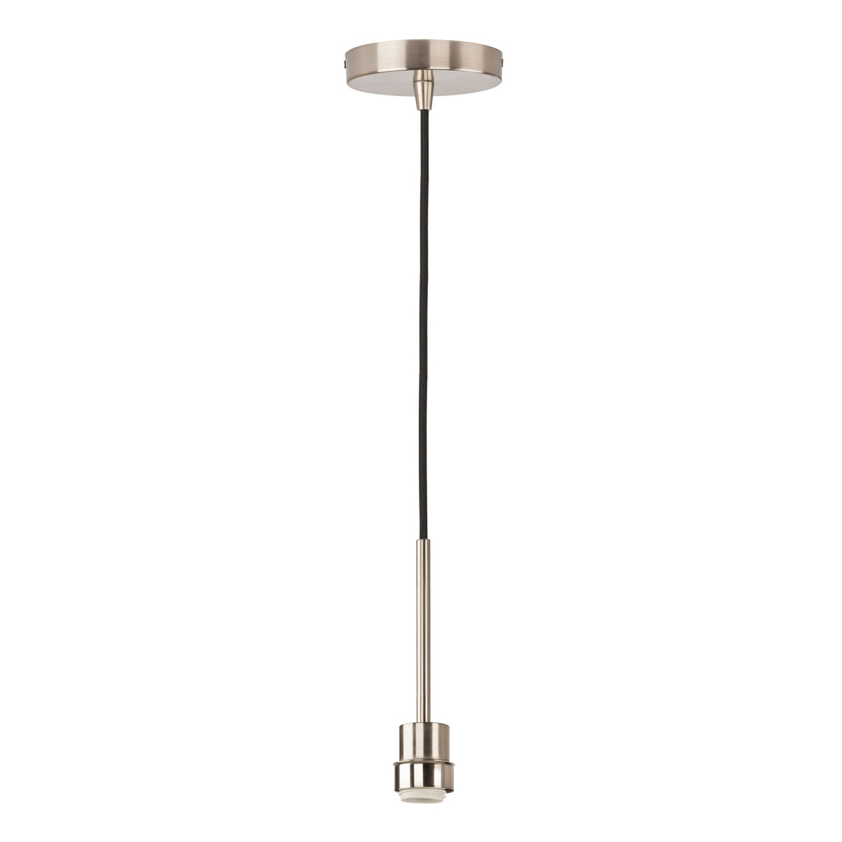 Portfolio Brushed Nickel Transitional Cylinder Pendant Light
