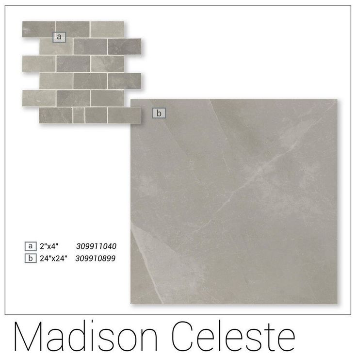Madison Celeste 24 in. x 24 in. Polished Porcelain Stone Look Floor and Wall Tile (16 sq. ft./Case)
